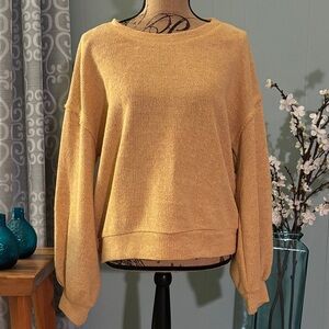 Women's Crew Neck Sweater - Tan
